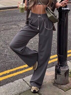 😀ALO Yoga Suit Up Trouser Dark Grey NWT | Regular 30” | Quiet Luxury